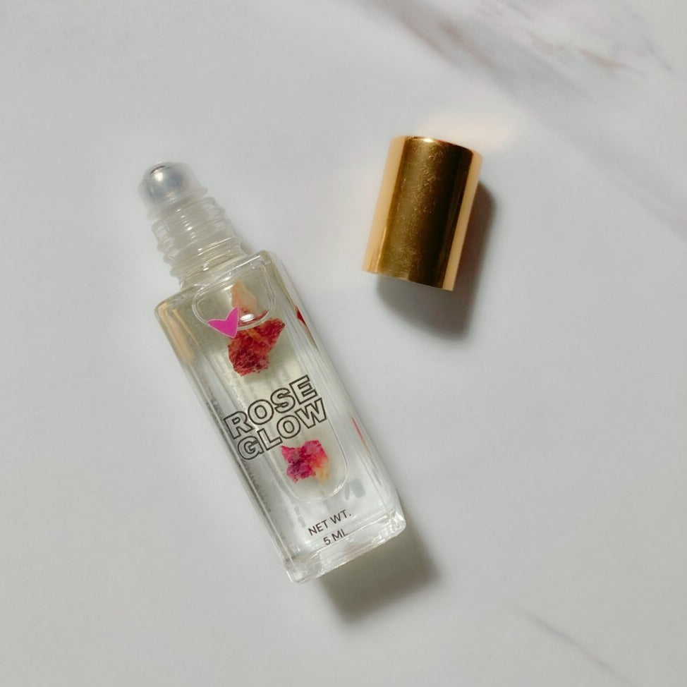 picture of rose glow vegan lip and cuticle oil