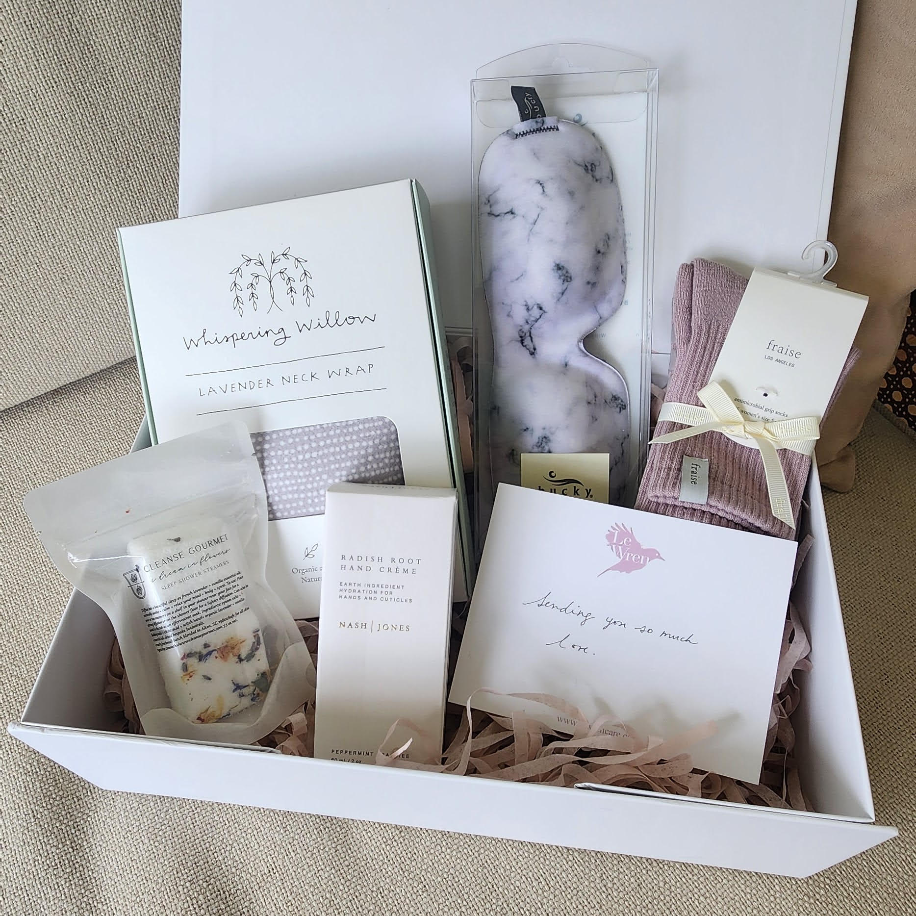 picture of a gift box for someone recovering from surgery 