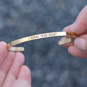 Gold Plated Inspirational Cuff