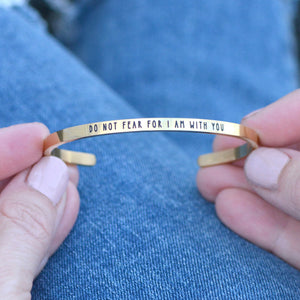 Gold Plated Inspirational Cuff